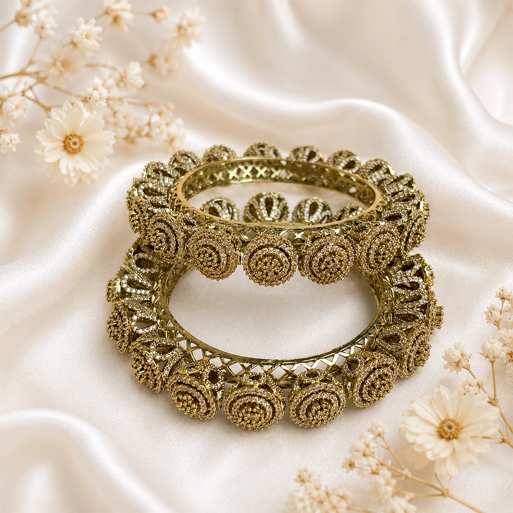 Premium AD Rich Sparkling Pacheli Bangles