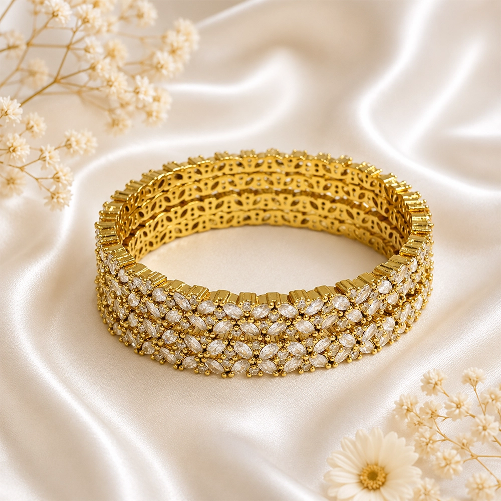 Premium AD Sleek Eye Shaped Kada