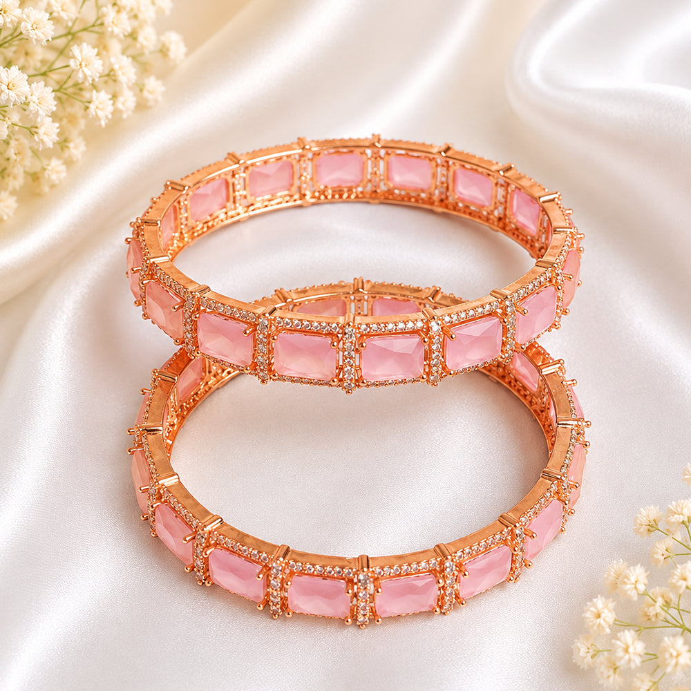 Rose Gold-Plated AD kada 0014