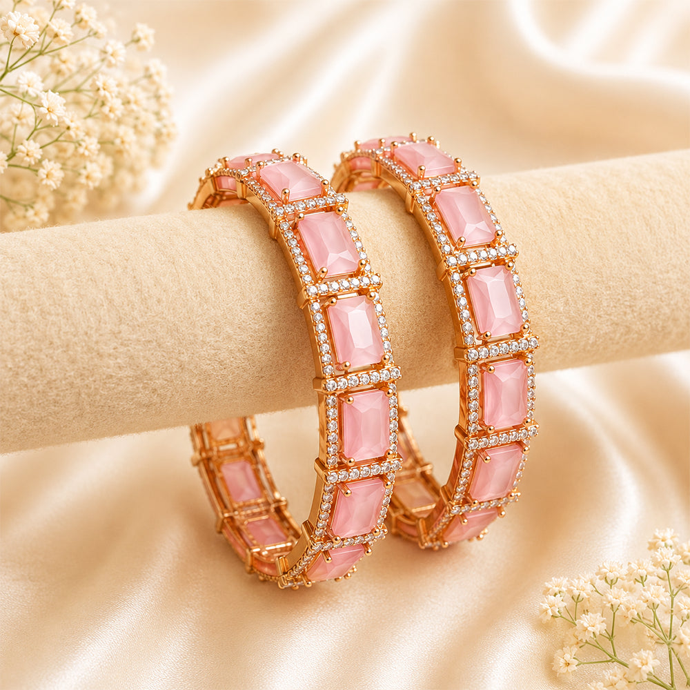 Rose Gold-Plated AD kada 0014