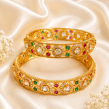 Ruby-emerald circular mesh kada
