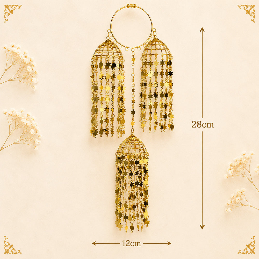 Small Dome with Star Design Hanging Chain Bridal Kalira
