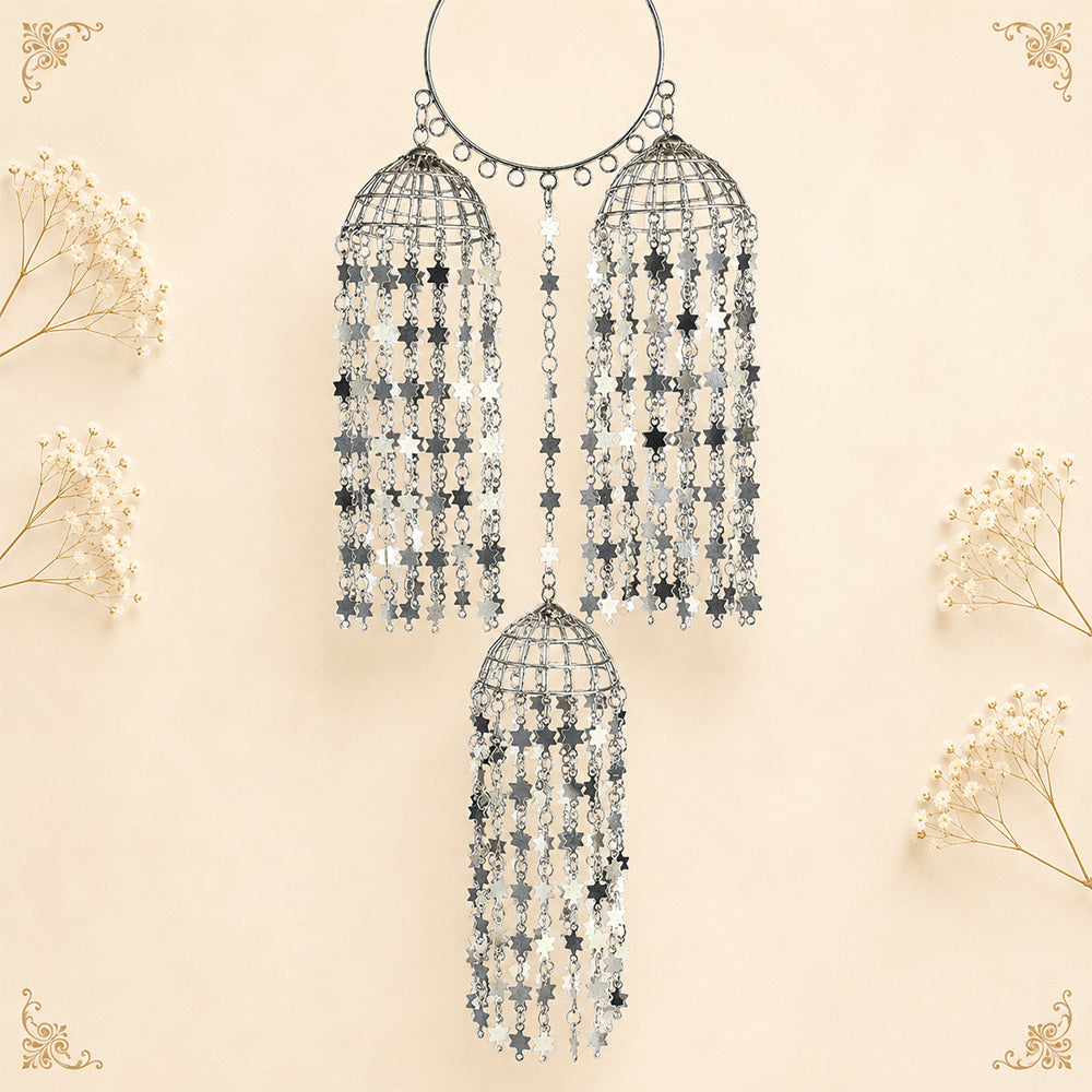Small Dome with Star Design Hanging Chain Bridal Kalira