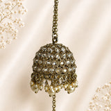 Small Jhumka with Round Polki Stone