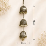 Small Jhumka with Round Polki Stone