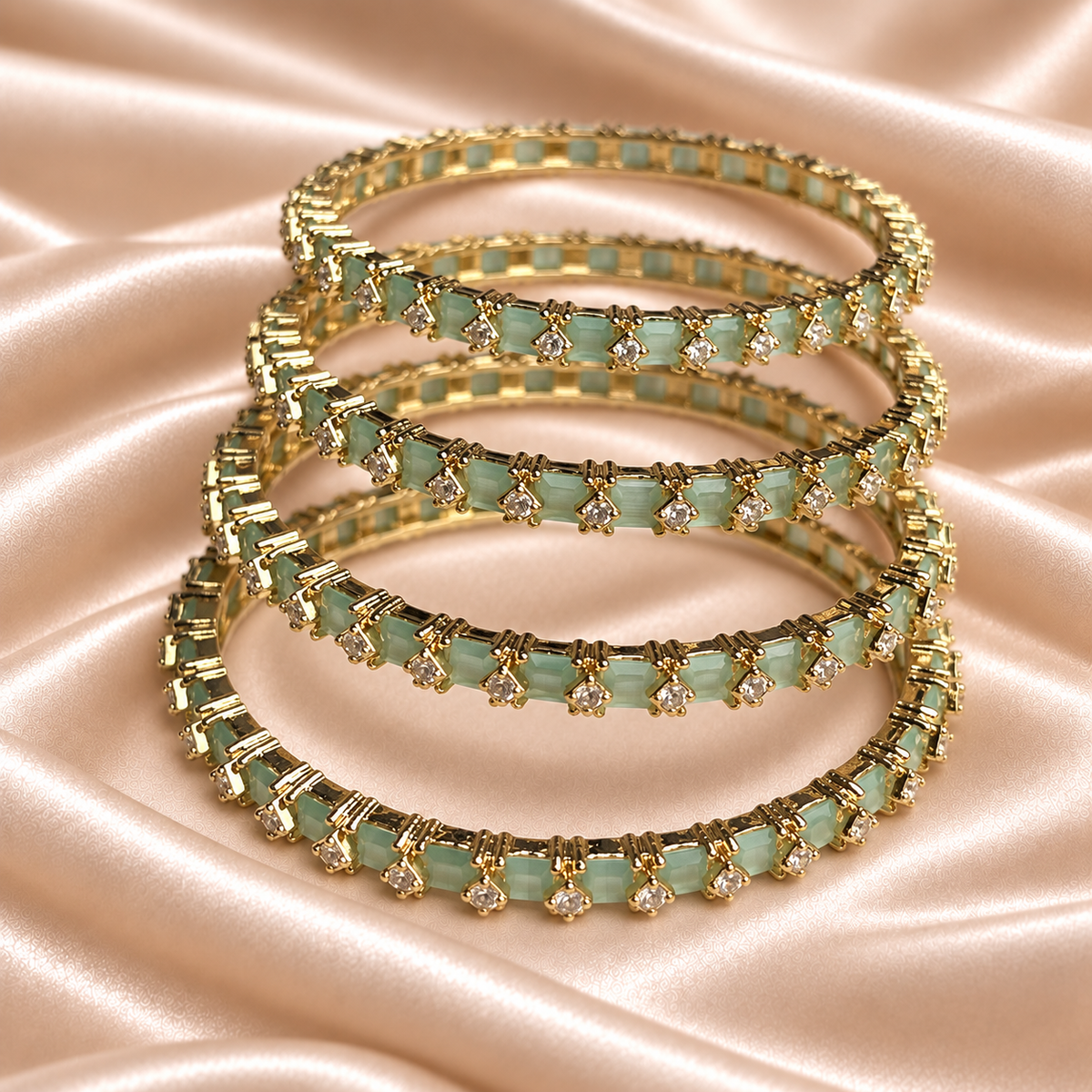 Square Line AD Stone Kada