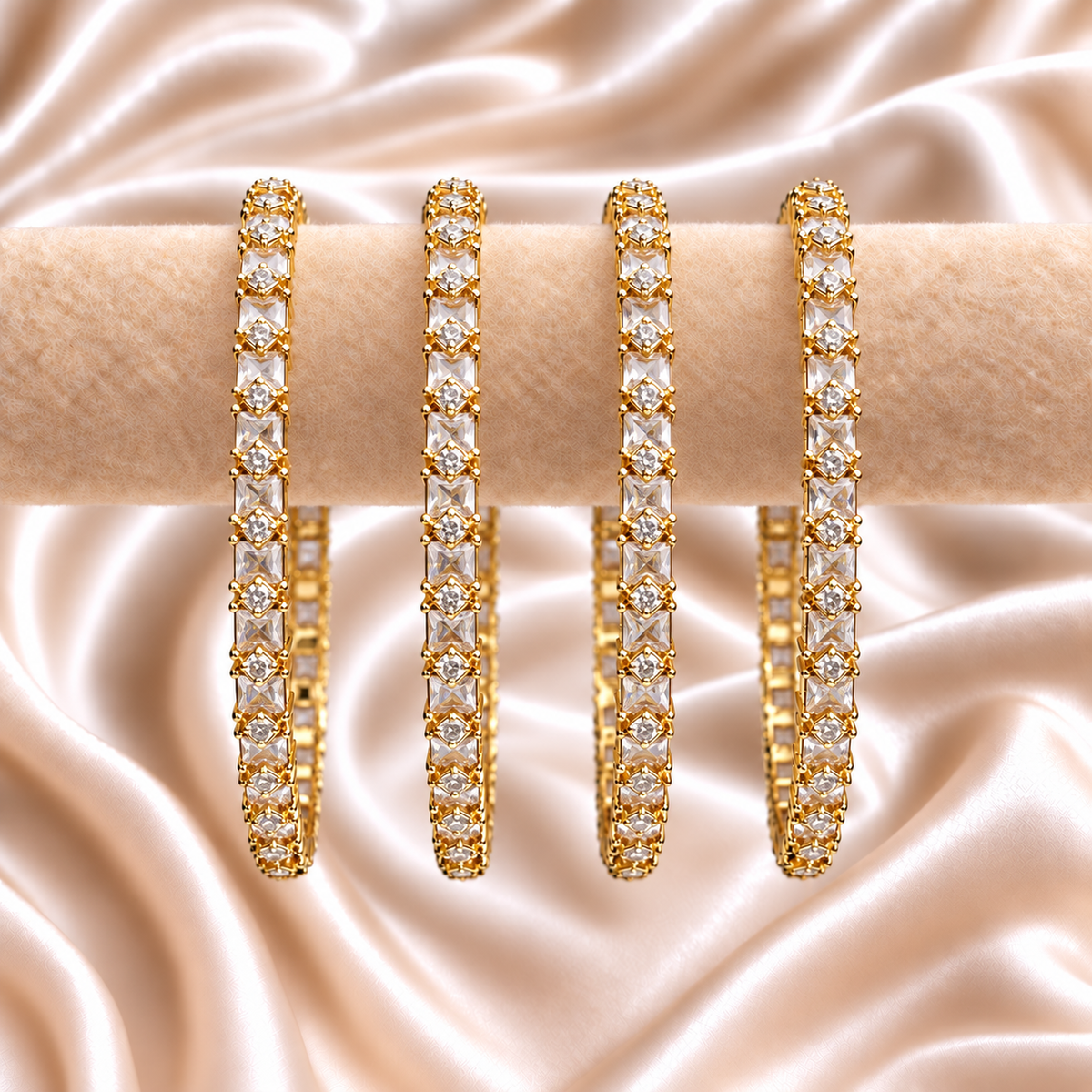 Square Line AD Stone Kada