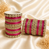 Pearl & Reverse Kada Bangle Set