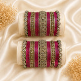 Pearl & Reverse Kada Bangle Set