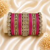 Pearl & Reverse Kada Bangle Set