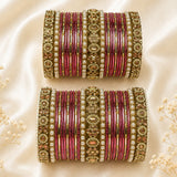 Stones & Pearl Bangles Set