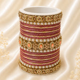 Stones & Pearl Bangles Set