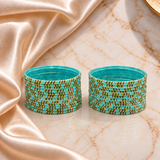 Striped Print Glass Bangles