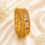 Taditional Gold Plated Polki Kada