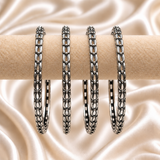 Textured Link-Pattern Bangles