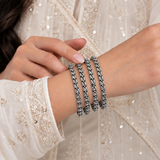 Textured Link-Pattern Bangles