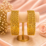 Triangle-Ball Chain Texture Bangle