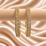 Two-Tone Leaf AD Stone Kada