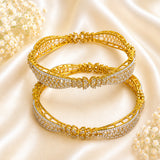 Twotone (gold/silver) plated AD kada 0012