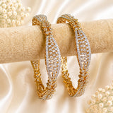Twotone (gold/silver) plated AD kada 0012
