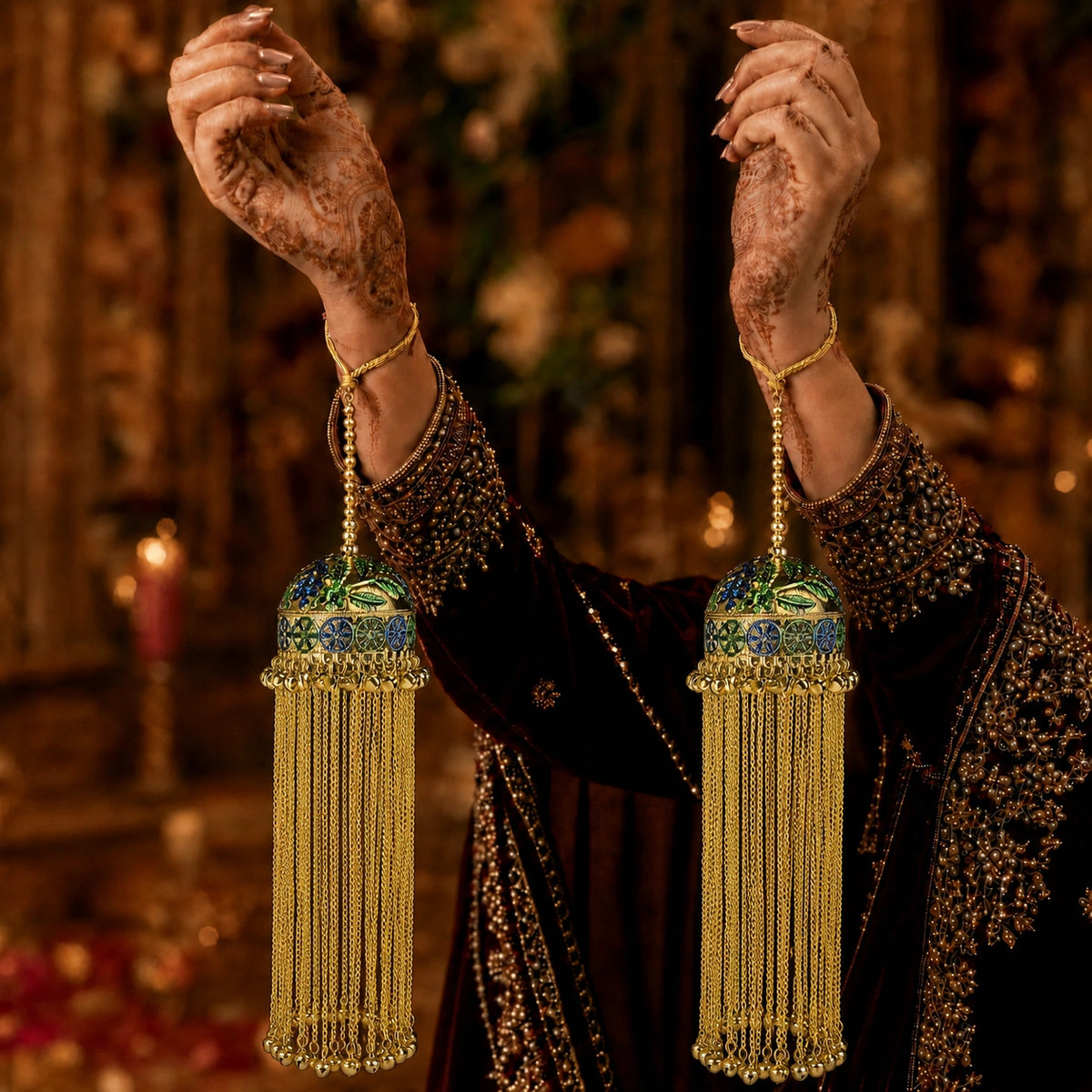 Pastel Peacock Meenakri Bridal Kalira