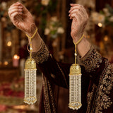 Traditional Long Gold Dome Pearl-Beaded Kalira