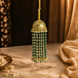 Traditional Jhumar-Style Bridal Kalira Pastel Green Bead Strands
