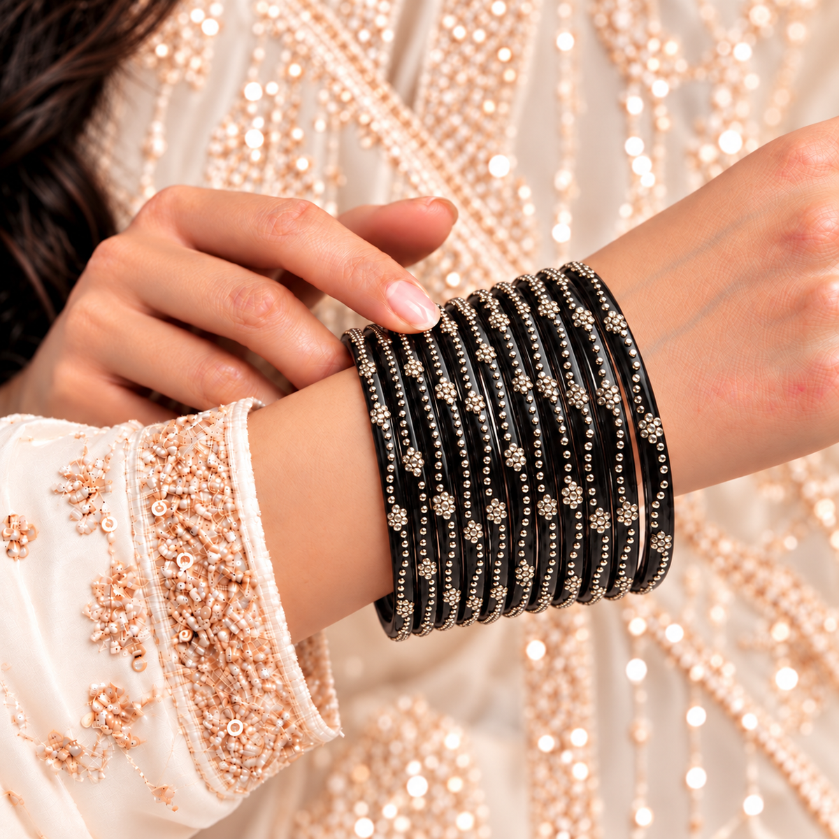 Mini Bloom Glass Bangles