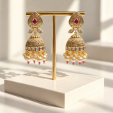 Classic Dome Pearl Jhumka Earrings