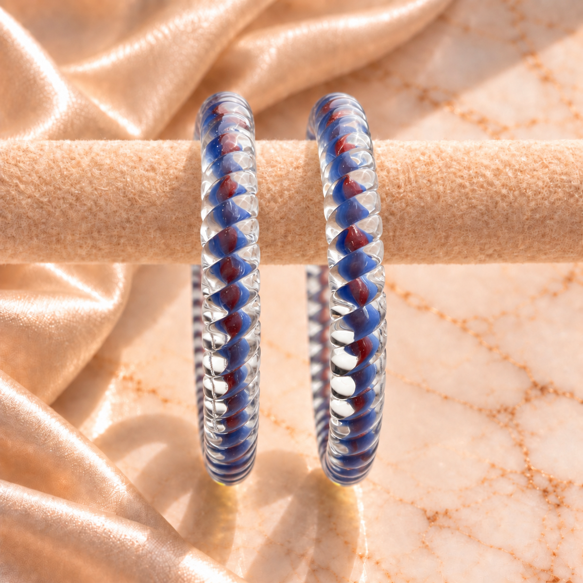 Twist Design Glass Kada