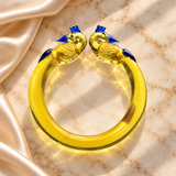 Royal Peacock Design Glass Kada