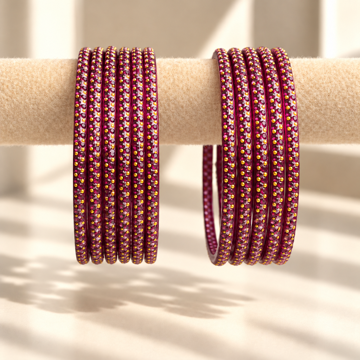 Golden Dot Glass Bangle
