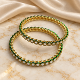 Round Kundan Stone Line Bangles