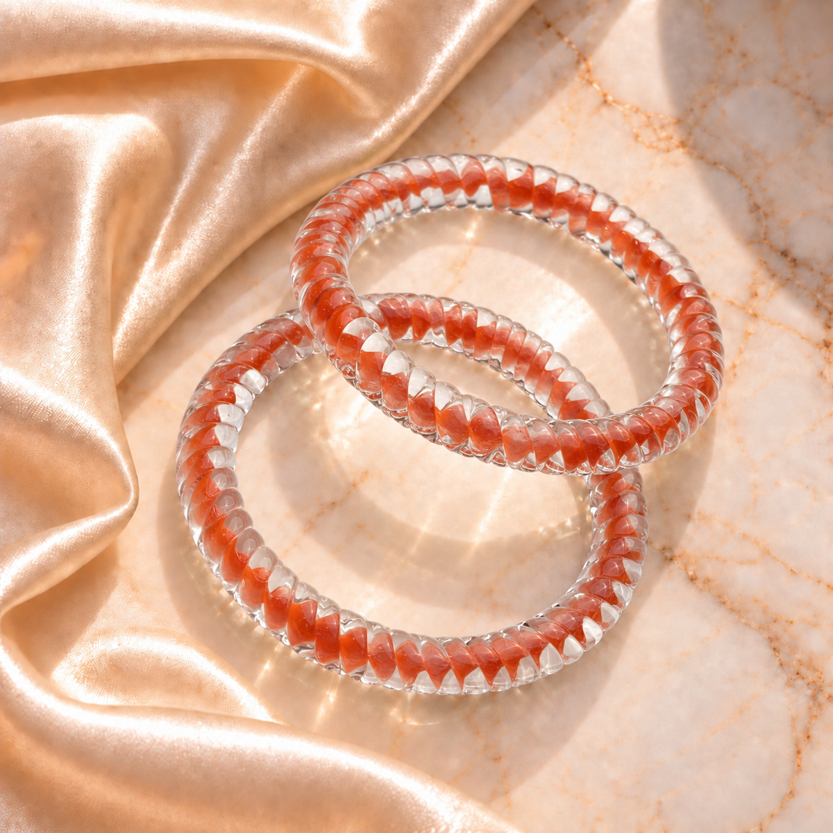 Twist Design Glass Kada