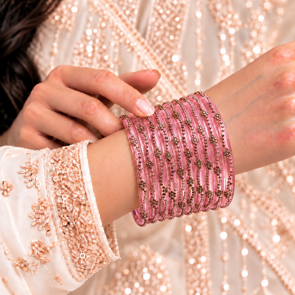 Mini Bloom Glass Bangles