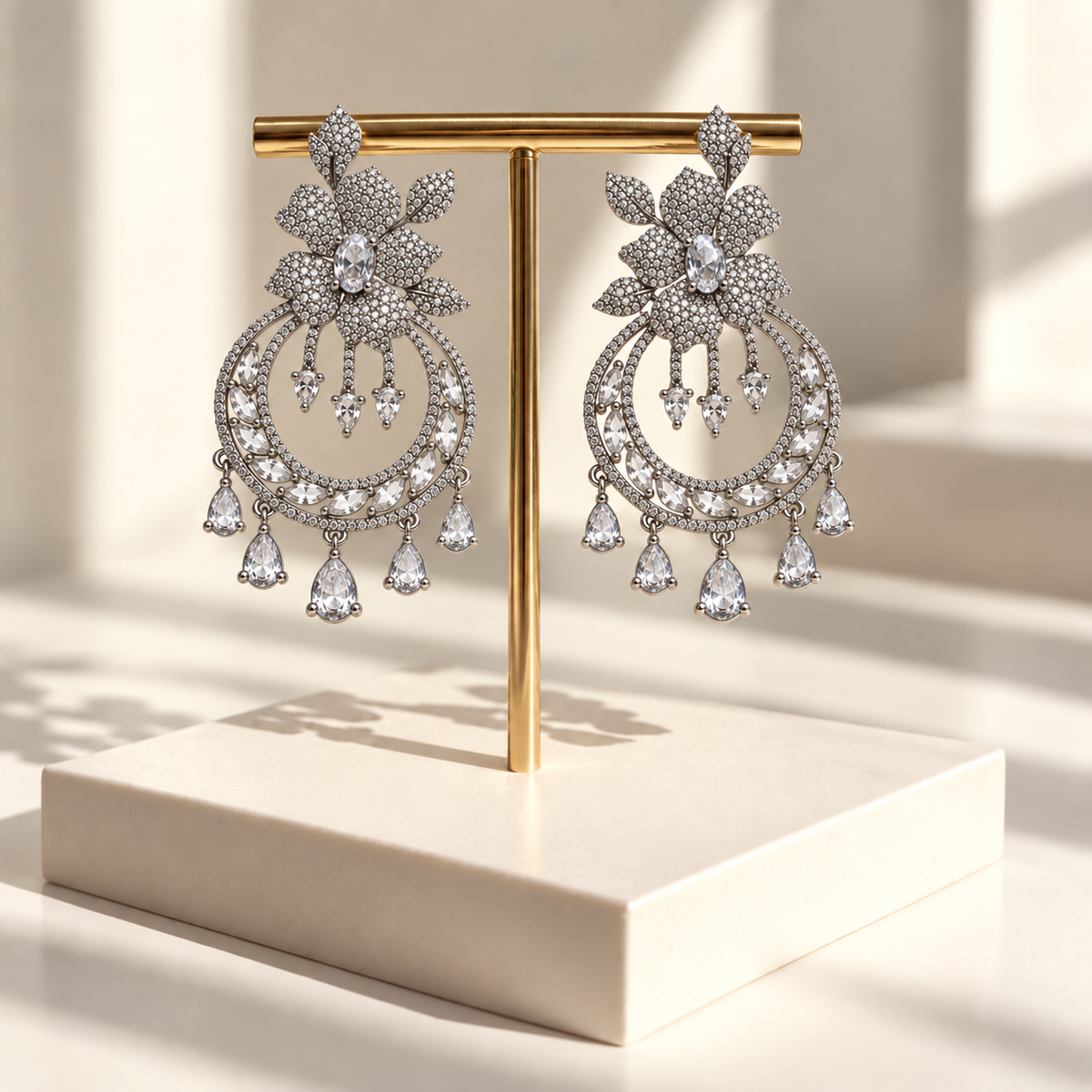 Blooming Circle Drop Earrings