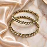 Round Mirror Stone Bangles