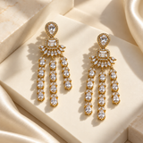 Elegant Three-Line Earrings