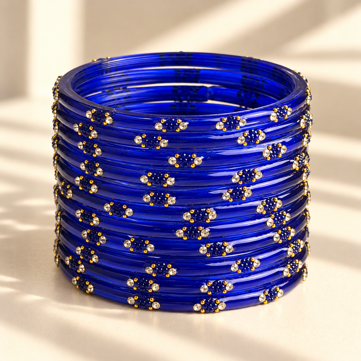 Dotted Stone Glass Bangle