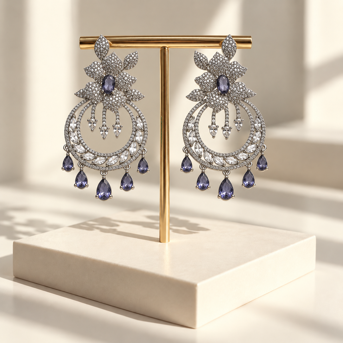 Blooming Circle Drop Earrings