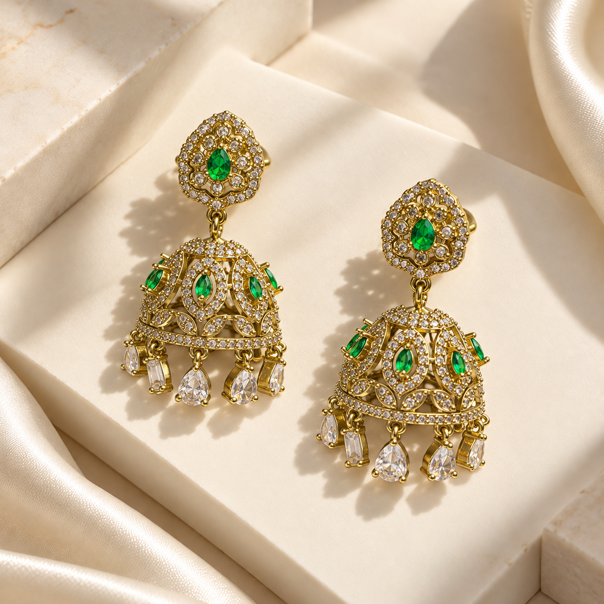 Royal Floral Jhumka Earrings