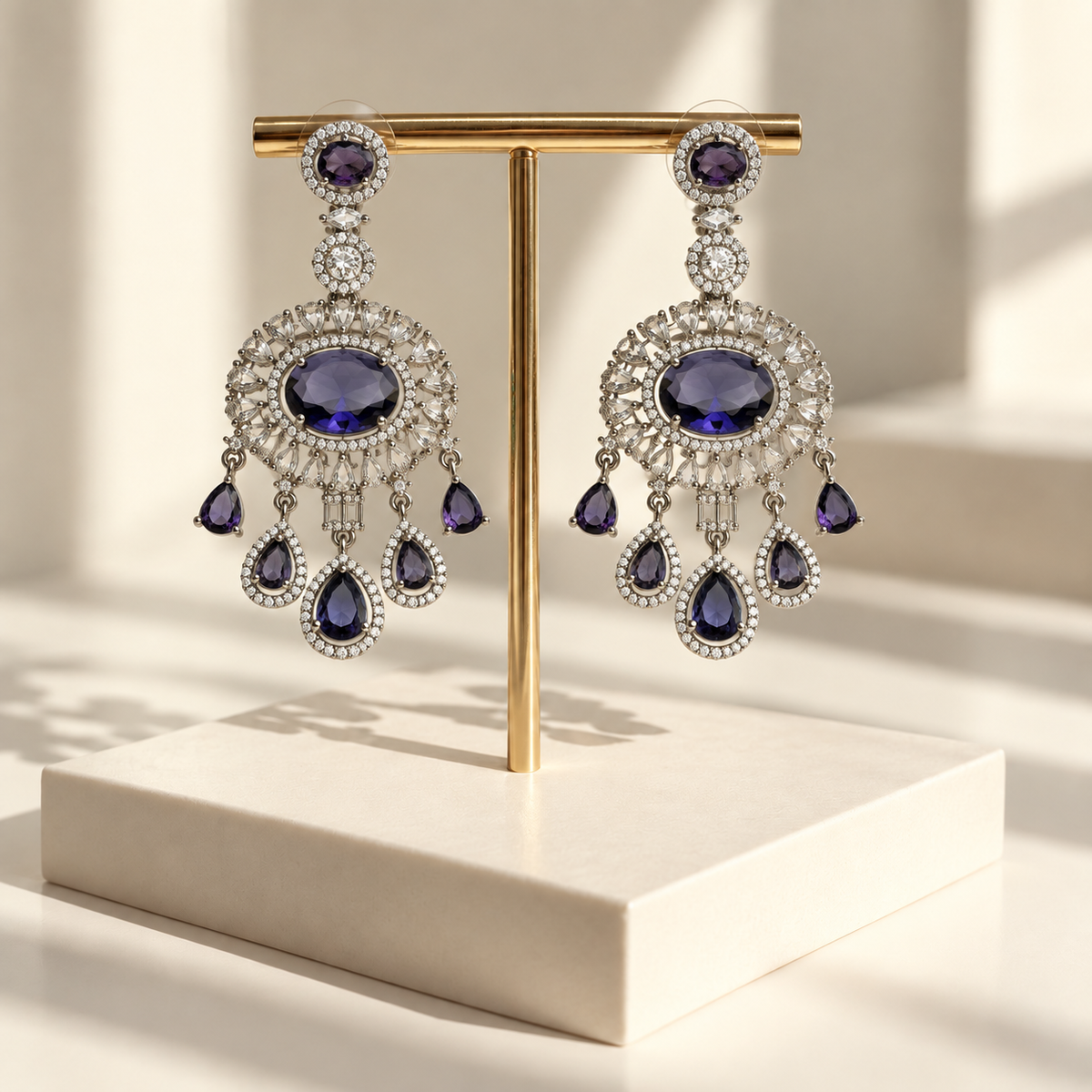 Elegant Oval Drop Earrings
