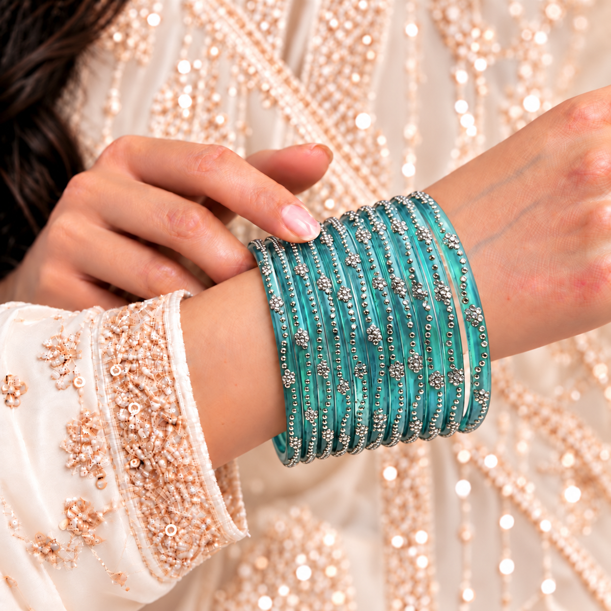 Mini Bloom Glass Bangles