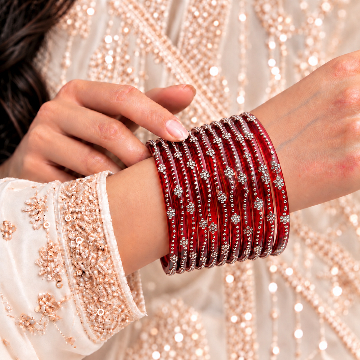 Mini Bloom Glass Bangles