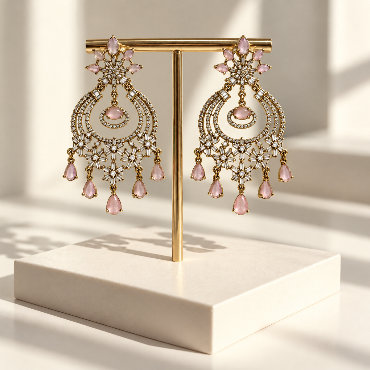 Beautiful Flower Drop Earrings