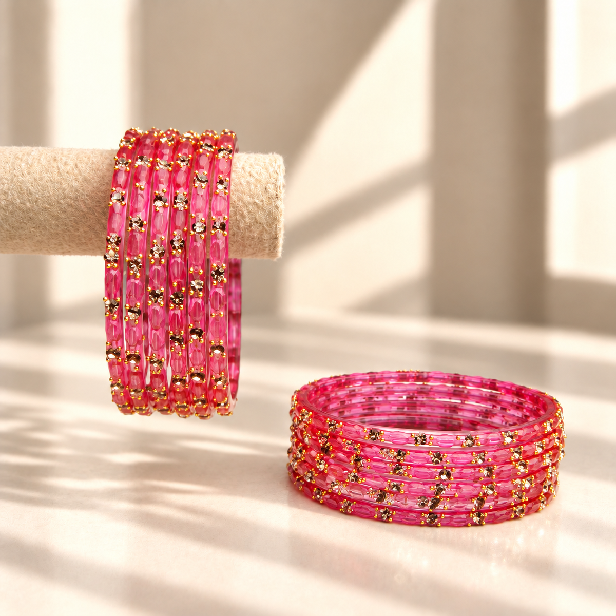 Sparkle Line Stone Bangles