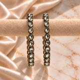 Kundan Tear Drop Line Bangles