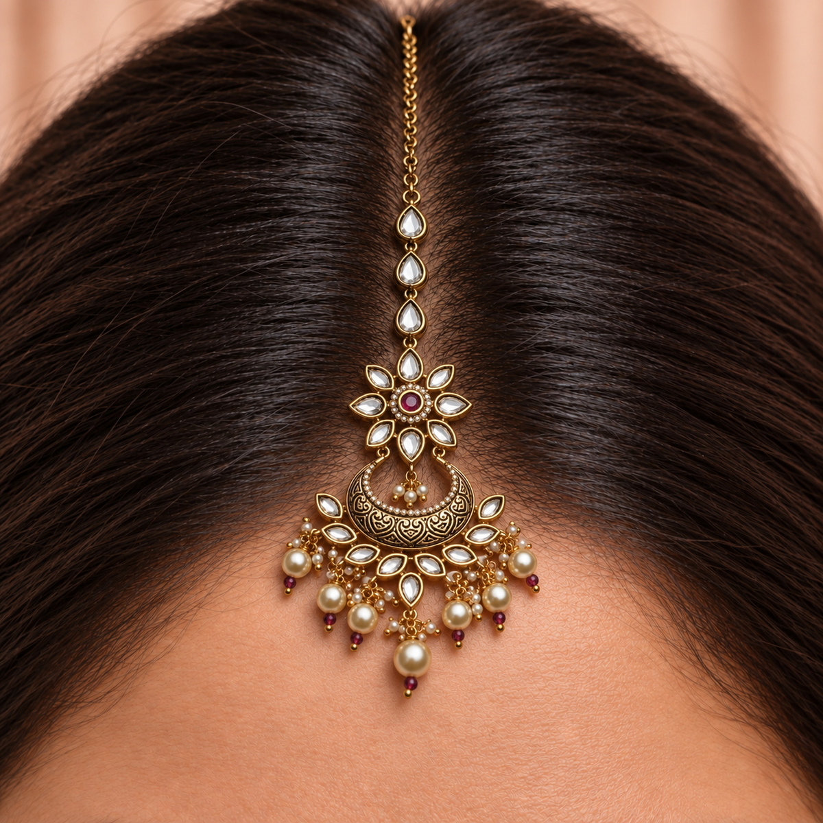 Moon Flower Maang Tikka