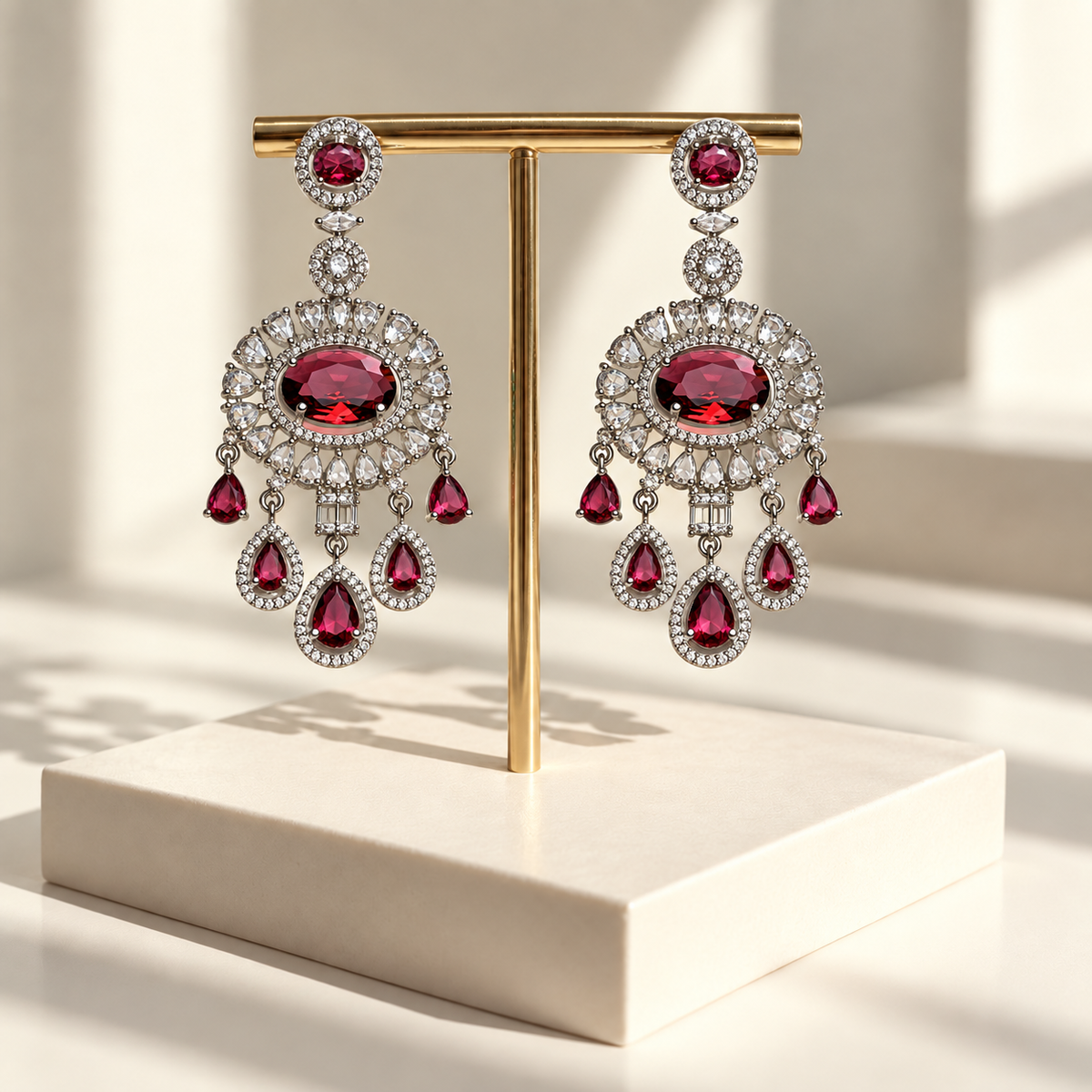 Elegant Oval Drop Earrings
