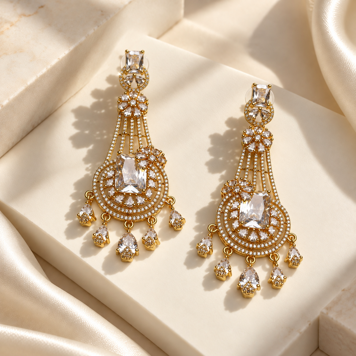 Floral Chandelier Earrings